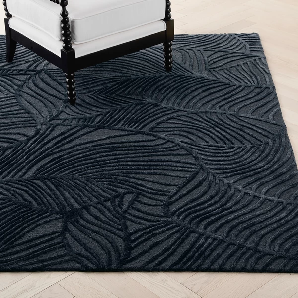 Palm Rug - Charcoal 3 Palm Rug - Charcoal
