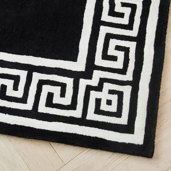 Greek Key Rug - Black/Ivory 4 Greek Key Rug - Black/Ivory - Image 2