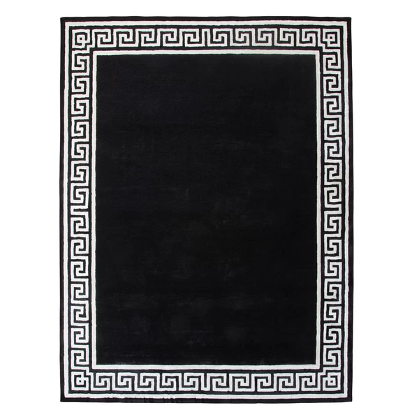 Greek Key Rug - Black/Ivory 5 Greek Key Rug - Black/Ivory - Image 3