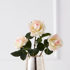 Real Touch Open Rose Spray - Set Of 3