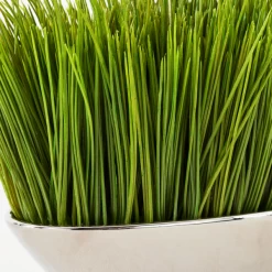 Faux Grass In Silver Pot 16 Faux Grass In Silver Pot -decoration webimage 207540972 DTL1