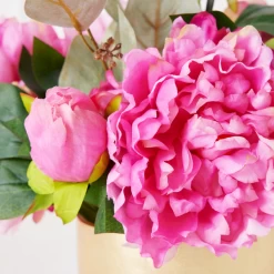 Peonies With Gold Strip Vase 12 Peonies With Gold Strip Vase -decoration webimage 207999717 dtl