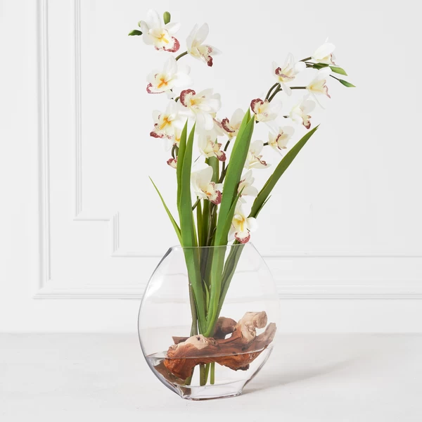 Cymbidium In Glass Vase 4 Cymbidium In Glass Vase - Image 2