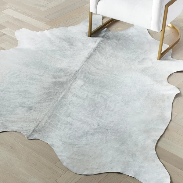 Augusto Hair On Cowhide Rug - Light Grey 3 Augusto Hair On Cowhide Rug - Light Grey