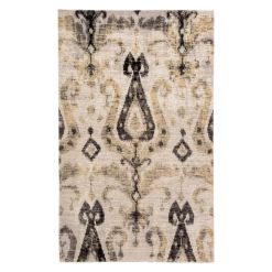 8'10" X 12' Caddessi Outdoor Rug - Ivory/Gold
