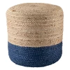 Merritt Round Pouf - Navy 1 Merritt Round Pouf - Navy -decoration webimage 620107028 jpg