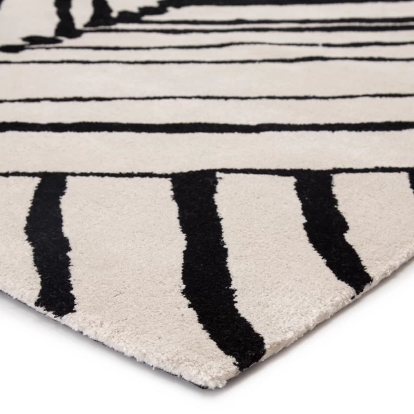 Nikki Chu - Miley Rug - Ivory/Black 4 Nikki Chu - Miley Rug - Ivory/Black - Image 2