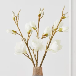 Faux Magnolia Stem - Set Of 3