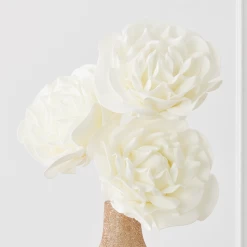 Faux Village Flower - Set Of 3